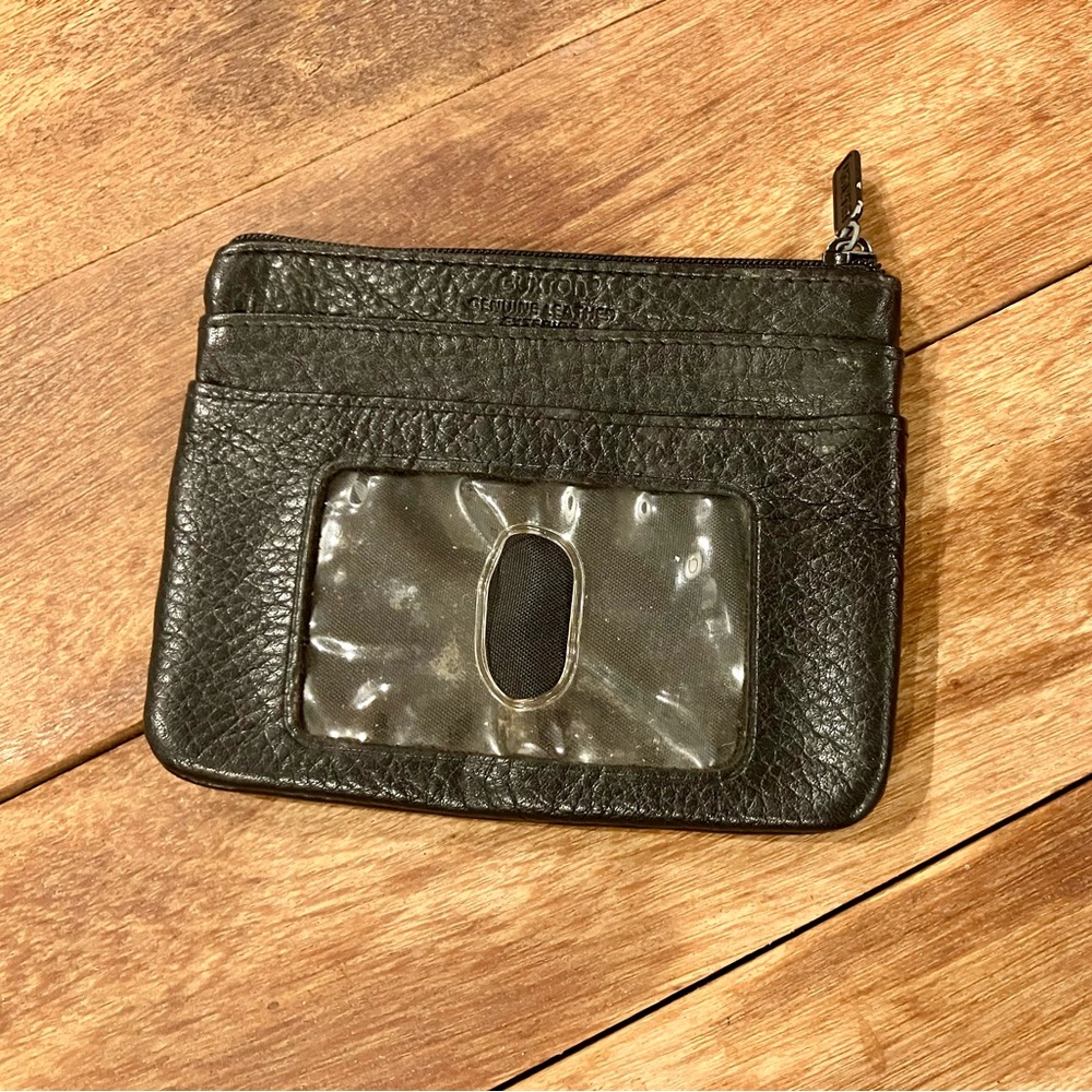 Buxton Black Leather Men's Wallet with ID Window